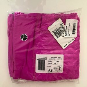 Trina Turk NWT Bermuda Full Length Leggings Pink Berry Neon Quilted Size Large